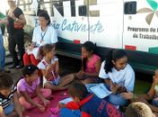 Ação do Peti Volante com crianças em situação de trabalho infantil.