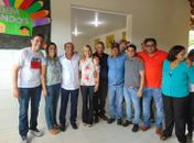 Kelmann, Flávia, Cícero Cavalcante, prefeita Fernanda e vários vereadores de São Luiz selando campanha