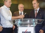 Renan Calheiros, Michel Temer e Ronaldo Medeiros
