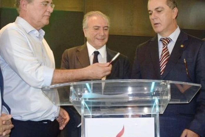Renan Calheiros, Michel Temer e Ronaldo Medeiros