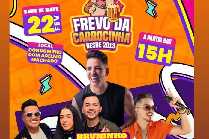 Cerca de 400 pessoas são esperadas para a edição 2025 do Frevo da Carrocinha