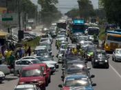 Carreata de Flávio Bolsonaro deixa trânsito lento na parte alta de Maceió