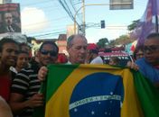Ciro Gomes durante protesto em Maceió