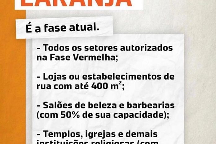 Confira o que pode abrir na fase laranja em Arapiraca