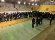 Policiais se reuniram antes da operação