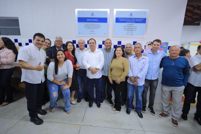 No Pau D’Arco, prefeito Luciano entrega moderna creche e anuncia iluminação 100% em LED na comunidade