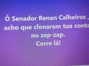 
Essa ativista recebeu uma conversa estranhíssima do zap-zap do senador, Renan Calheiros
