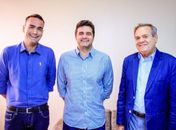 Secretário municipal Daniel Melo, prefeito Rui Palmeira e ex-deputado Ronaldo Lessa