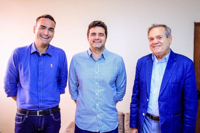 Secretário municipal Daniel Melo, prefeito Rui Palmeira e ex-deputado Ronaldo Lessa