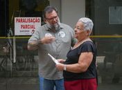 Fleming participa da paralisação nacional dos bancários no Centro de Maceió

