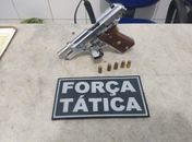 5ª cia independente apreende pistola e munições em Marechal Deodoro