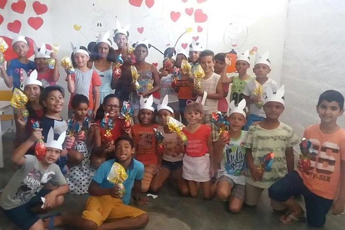 Crianças do SCFV de Santana do Mundaú comemoram a Páscoa