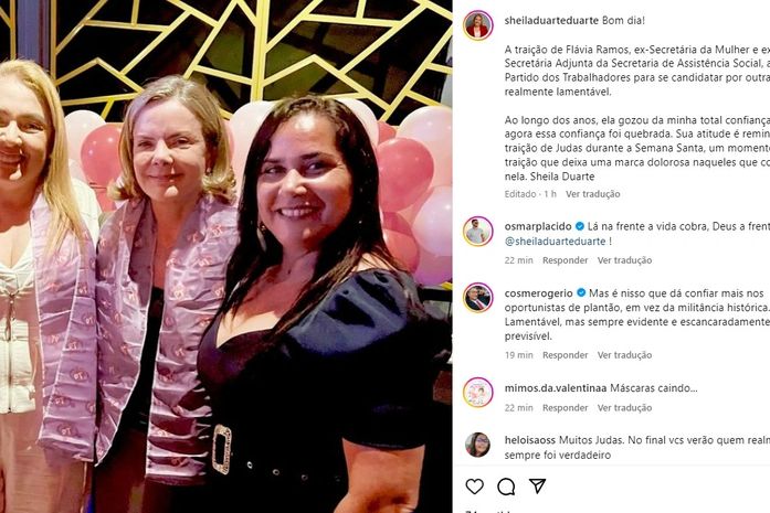 Conflito político em Palmeira: acusações de traição abalam o PT local