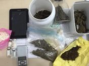 Material apreendido com a dupla