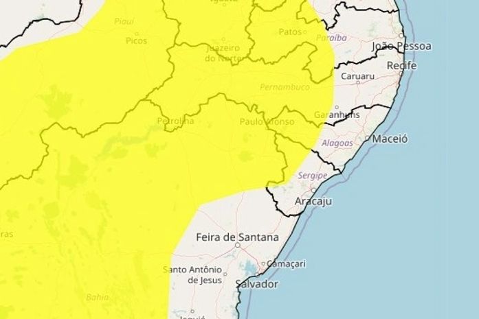Inmet emite alerta de perigo potencial de baixa umidade do ar para 29 municípios do Alto Sertão de AL