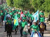 Artistas arapiraquenses animam Cavalgada da Padroeira em paradas para descanso


