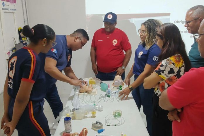Samu promove mais um curso de manejo de vias aéreas pediátricas para profissionais que atuam no suporte básico