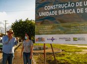 Prefeito Gilberto Gonçalves fiscaliza início de obra da UBS do loteamento Asas dos Ventos em Rio Largo 
