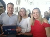 Governador Renan, prefeita Marina e a secretária Daniela Pessoa durante o lançamento do programa Dose Certa