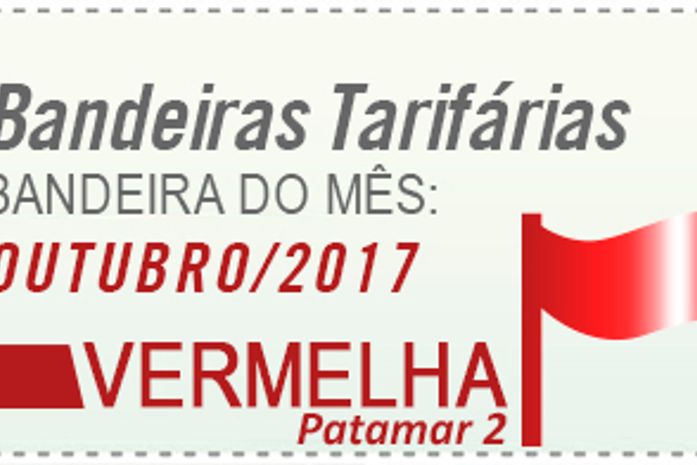 Outubro terá bandeira tarifária vermelha no patamar 2