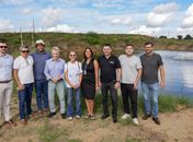 Equipe do Sebrae Alagoas realiza visita técnica à propriedade de viveiros de camarão