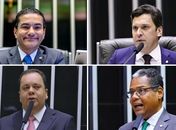 Os deputados Marcos Pereira, Isnaldo Bulhões, Antonio Brito e Elmar Nascimento.