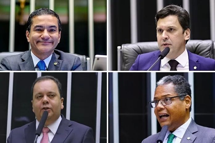 Os deputados Marcos Pereira, Isnaldo Bulhões, Antonio Brito e Elmar Nascimento.