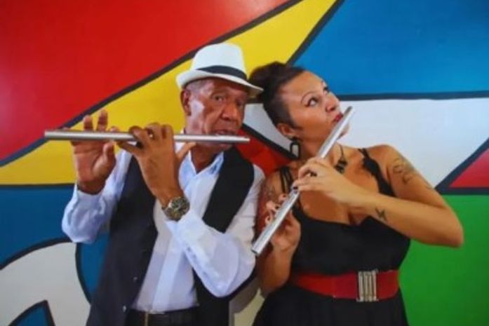 Chau do Pife e Ana Gal fazem ensaio aberto de novo show no Ifal em Marechal Deodoro