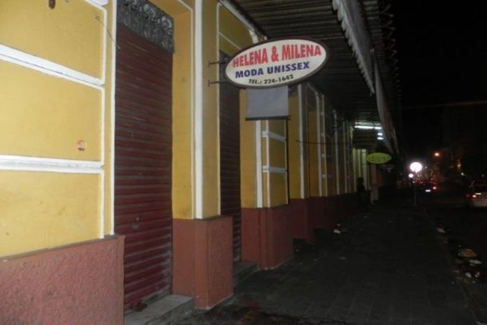 Fachada de loja onde empresário foi baleado