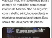 JHC anuncia meio milhão de reais para mobiliário de escolas infantis em Maceió
