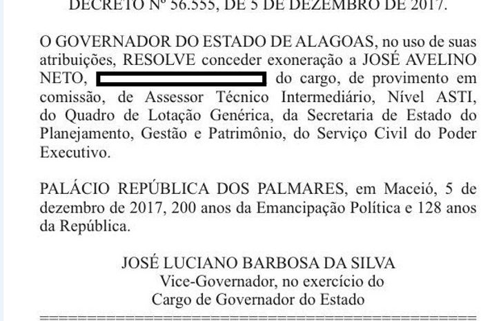 Motorista de ex-prefeito é exonerado de cargo no governo depois da Operação