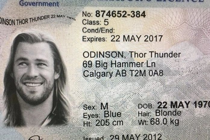 Canadense faz documento falso com dados de Thor para comprar maconha