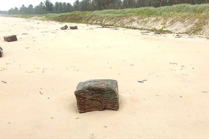 Fardos foram localizados em agosto deste ano no litoral da Bahia e de Alagoas; material estava em embarcação da Segunda Guerra Mundial