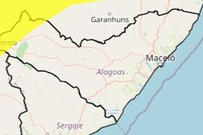 Inmet emite alerta amarelo de vendaval para 6 cidades de Alagoas
