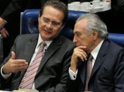 Renan Calheiros e o vice-presidente Michel Temer