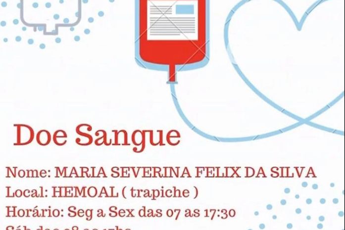 Internada no HGE, mulher necessita urgente de doação de sangue O -