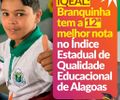 IQEAL: Branquinha tem a 12ª melhor nota no Índice Estadual de Qualidade Educacional de Alagoas