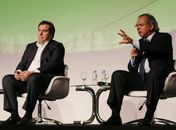 O presidente da Câmara, Rodrigo Maia e o ministro da Economia, Paulo Guedes, participam do Encontro Nacional da Indústria da Construção.