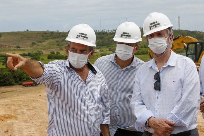 Governador interino vistoria obras do Aeroporto Costa dos Corais, em Maragogi