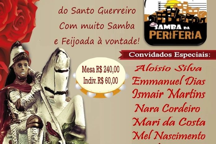 Weldja Miranda/Parceria e o Samba da Periferia trazem a 1ª feijoada no Samba pra Jorge