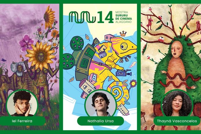 Cinema Verde: três artistas criam ilustrações para a 14ª Mostra Sururu de Cinema Alagoano