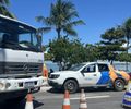 Serviço de drenagem interdita trecho próximo ao estacionamento de Jaraguá, nesta quarta (28)