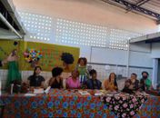 Mut Rosa, ativista nos Estados Unidos traz Comitiva Negra Internacional, em ação articulada pelo  Instituto Raízes de Áfricas, na Escola Padre Pinho, em Maceió