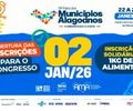 Inscrições para o Congresso dos Municípios começam no dia 02 de janeiro