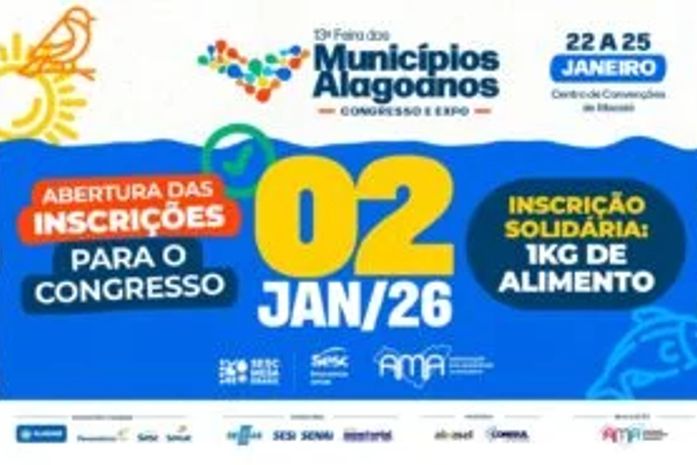 Inscrições para o Congresso dos Municípios começam no dia 02 de janeiro