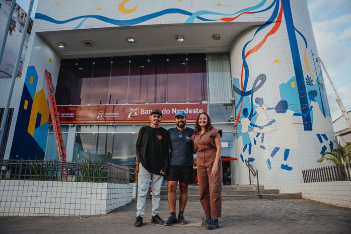 Artistas locais transformam fachadas de agências do Banco do Nordeste em Alagoas