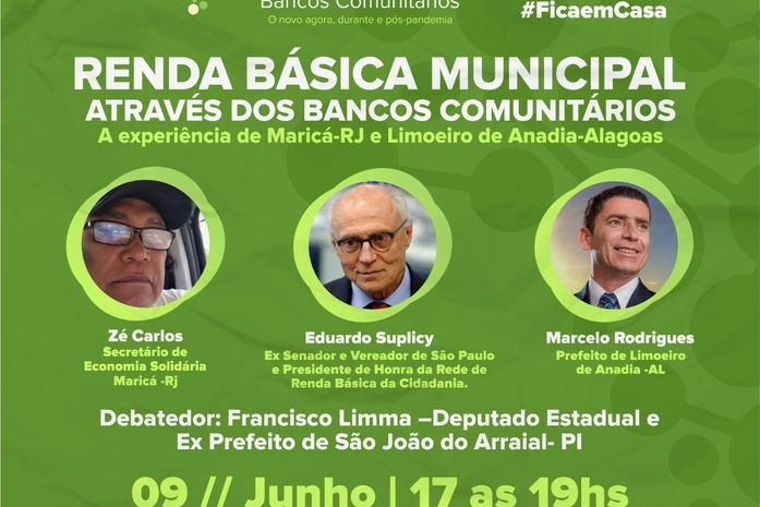 Limoeiro de Anadia discutirá experiência durante encontro nacional sobre bancos comunitários durante e pós-pandemia