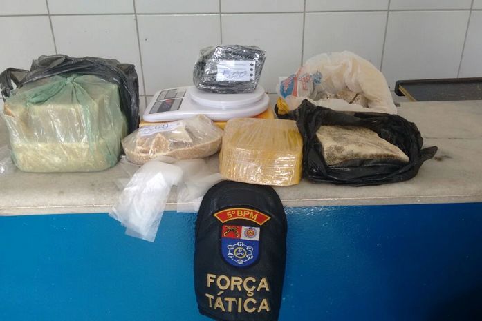 Polícia Militar apreendeu 6,5kg de crack no Tabuleiro