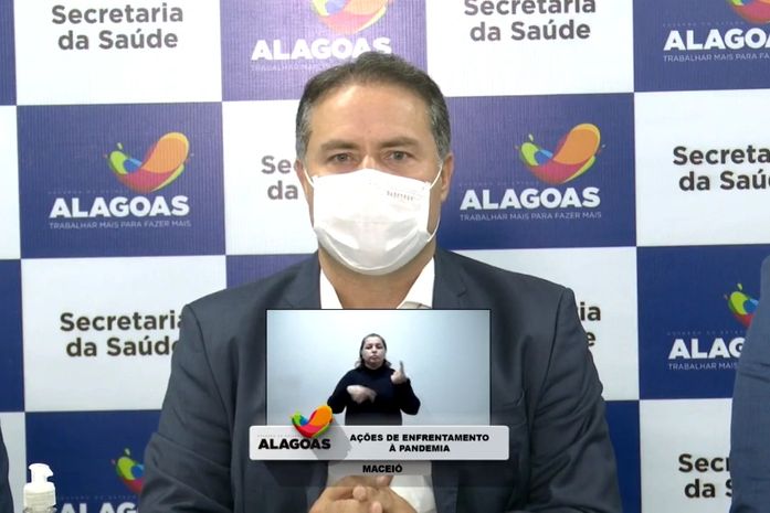 Em até três meses teremos vacinado todo o grupo de risco no estado, afirma Renan Filho