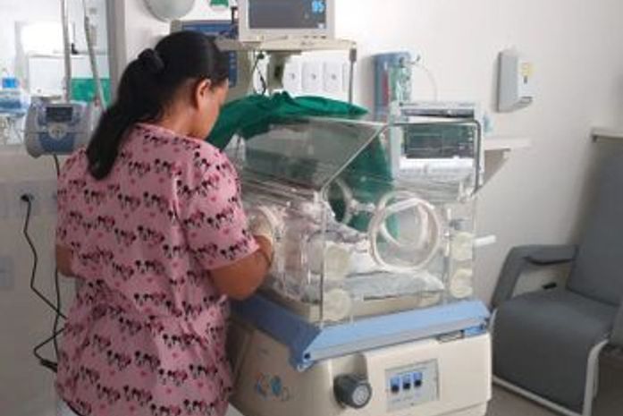 Bebê estava internado na Santa Mônica